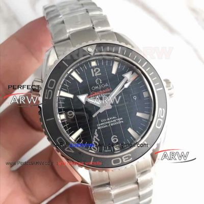 Perfect Replica Omega Seamaster Stainless Steel Case Black Bezel Men Watch 